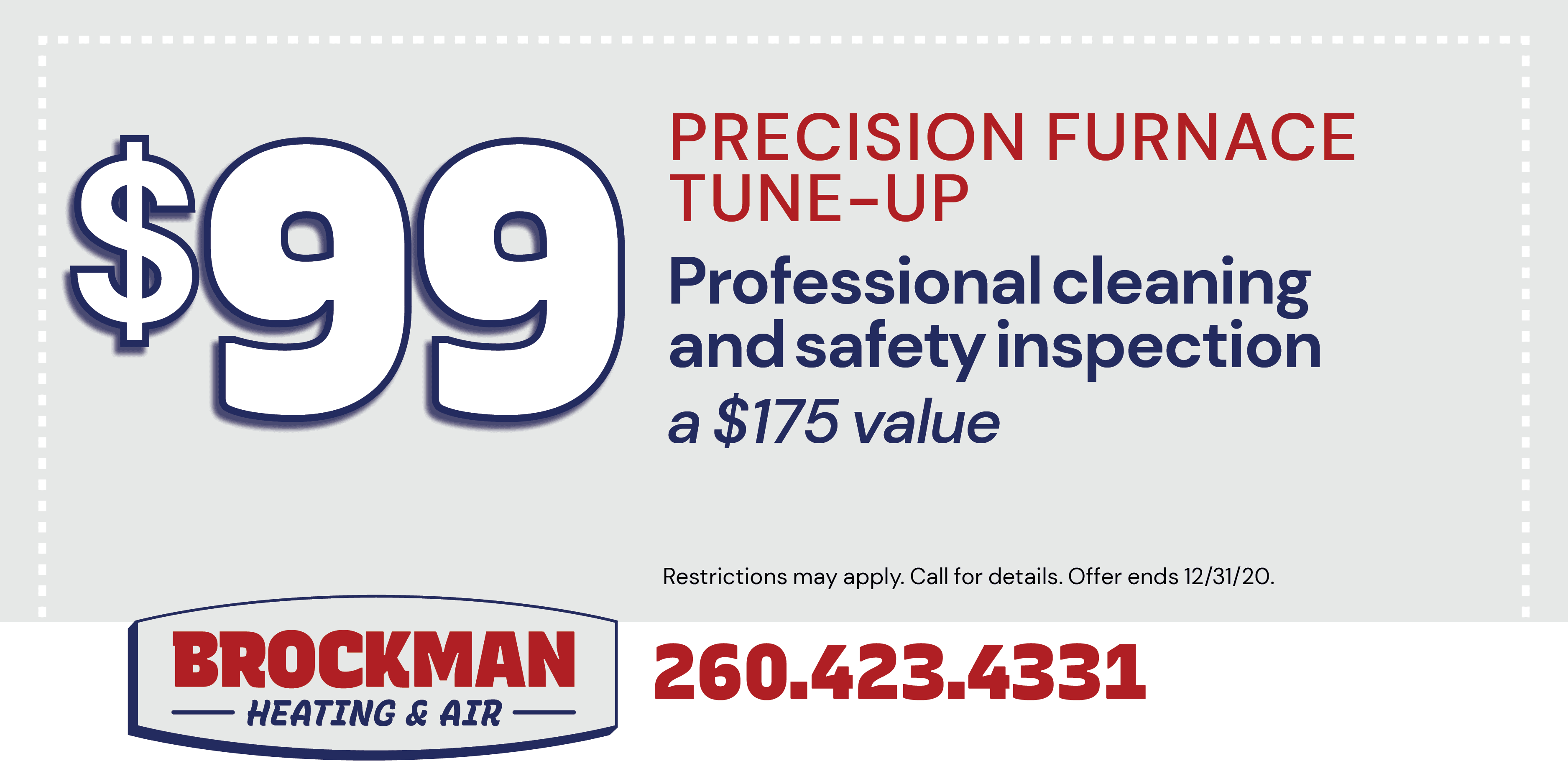 Specials from Brockman Heating & Air Conditioning Installation, Service